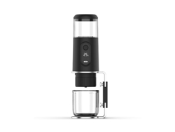 Cafetera expreso eléctrica portátil Chrui, 19 bares de presión para café molido y cápsulas Nespresso (negra)