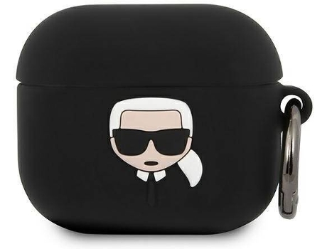 Carcasa Apple KARL LAGERFELD Airpods 3 Silicone Traseira Ikonik 42 Negro