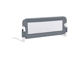 Barandilla de seguridad para cama infantil, gris, 102 x 42 cm, poliéster, EXCLUSIVA DE LA CASA