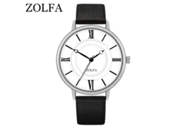 Reloj De Pulsera De Moda Para Mujer Con Correa De Cuero Y Movimiento De Cuarzo Negro.