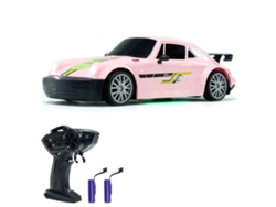 Coche Teledirigido De Drift 1:20 4wd Eléctrico Con Luces Y Batería Recargable. Regalo Ideal Para Niños Y Niñas. Color Rosa.
