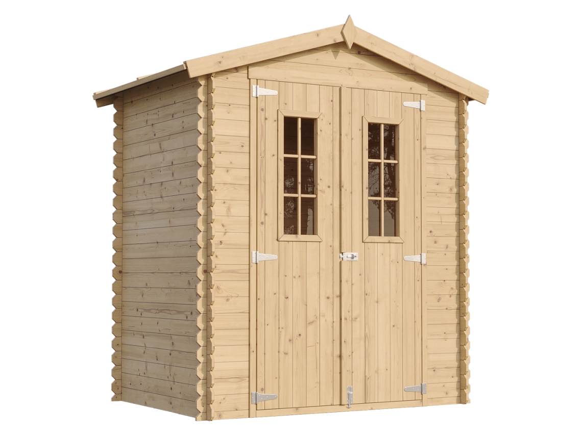 Cobertizo de madera con suelo impregnado 1,98 m² H218 x 196 x 136 cm Timbela M367cm367g
