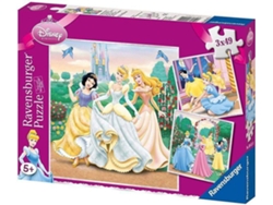 Conjunto de 3 Puzzles RAVENSBURGUER Los Suenos de Princesa (49 piezas)