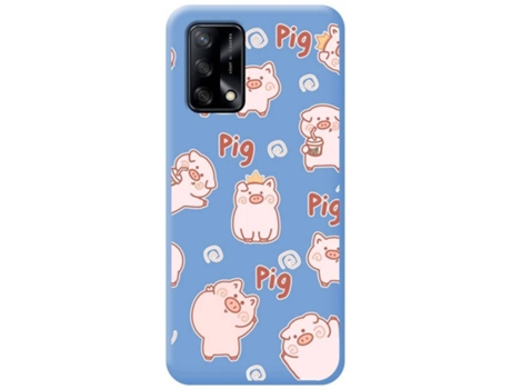 Carcasa Oppo A74 4G TUMUNDOSMARTPHONE Cerdos Azul
