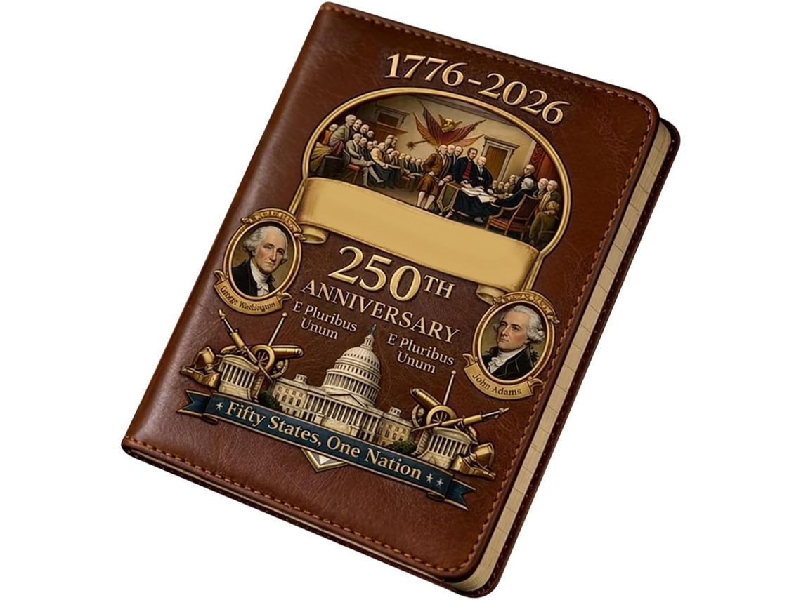 Caderno Comemorativo Do 250º Aniversário– Estados Unidos: Patriótico,( 1776- 2026)– Para Celebrações