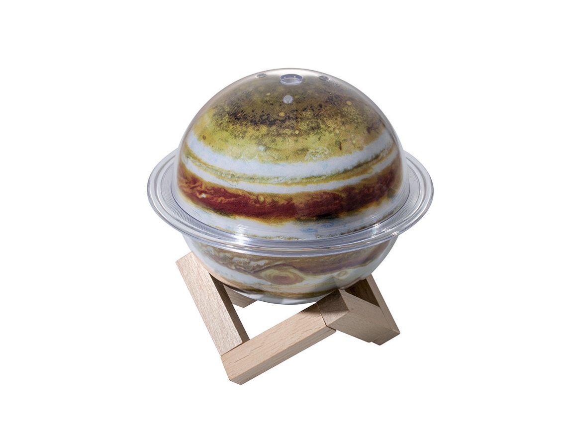 Humidificador con luz planetaria USB, luz nocturna para dormitorio y mesa, luz ambiental de cielo estrellado Sfushos (modelo Sxe323 enchufable, versión Júpiter)