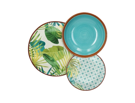 Vajilla VDC Porcelana Stoneware Decorada (18 Piezas)