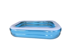 Piscina inflable de PVC ecológica, rectangular, recomendada para varias edades, 2,6 m OEM