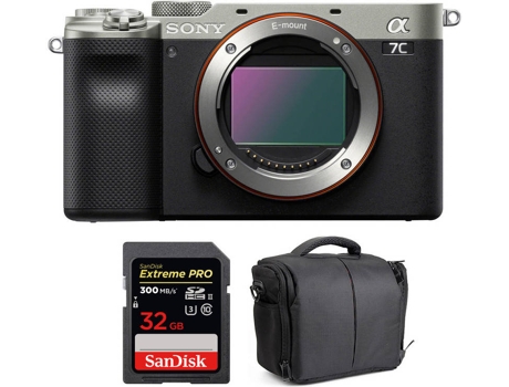 Kit Cámara SONY Alpha a7C + SanDisk 32 GB + Bolsa (Full-Frame)