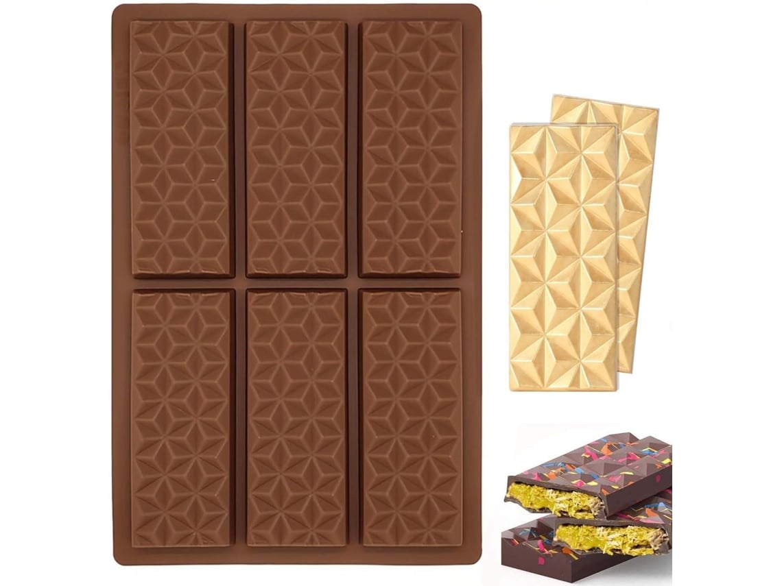 Moldura De Chocolate De Silicone Em Forma De Diamante - 6 Unidades - Não Adesiva - Sem Bisfenol A (primeira Edição) - Dubai