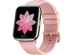 Reloj deportivo táctil de 1,69", resistente al agua IP68, monitor de frecuencia cardíaca, sueño, podómetro, rastreador de actividad, cronómetro, Android/iOS rosa Bestvite