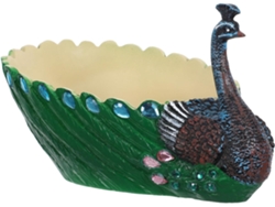 Maceta Inoomp Con Forma De Pavo Real, Fabricada En Resina A La Intemperie, Maceta Mediana Para Suculentas Con Orificio