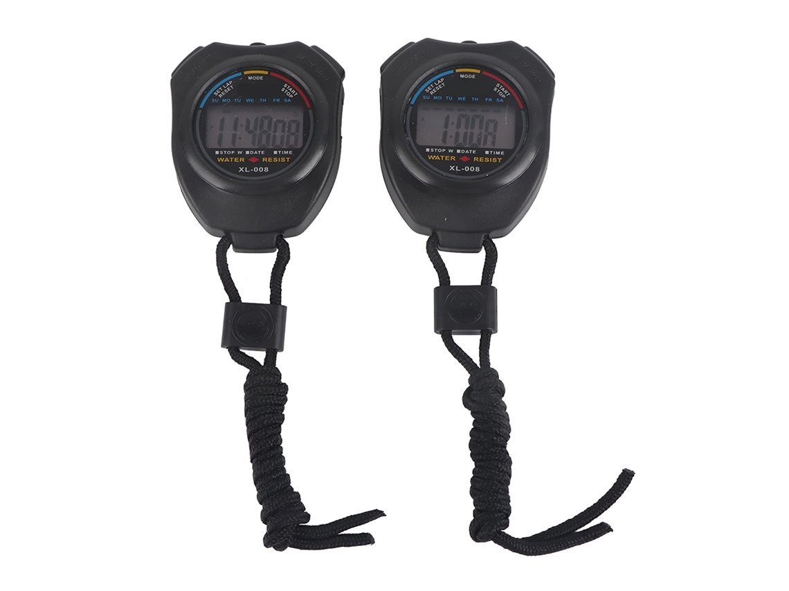 2 Unidades De Cronómetro Deportivo, Cronómetro Digital Lcd Multifuncional Portátil Para Correr/atletismo.