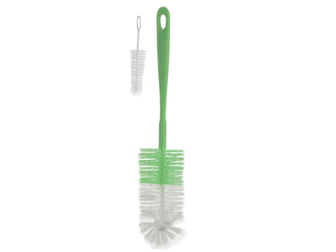 Cepillo para Biberones y Tetinas con Mini Cepillo BABY ONO Verde