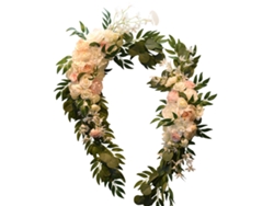Decoración para bodas: Arco floral grande, letrero de bienvenida