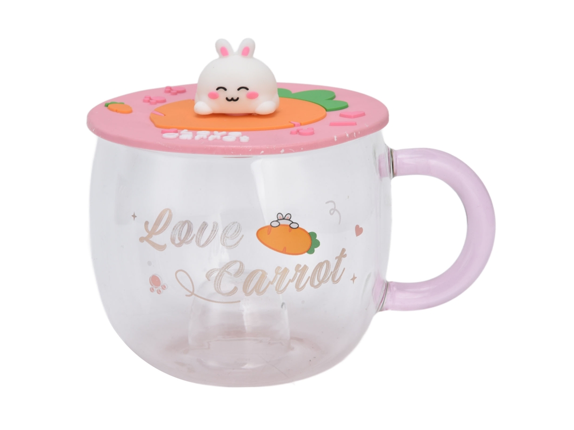 Bonita Y Elegante Taza Con Tapa De Silicona Para Café, Leche O Avena. Diseño Ergonómico. 500 Ml.
