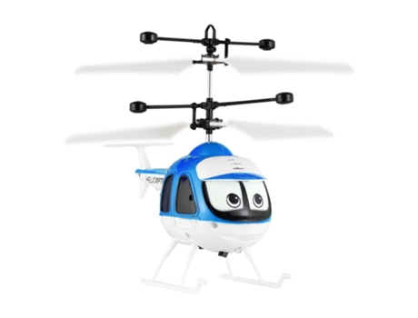 Rc Plane Helicopter Dibujos Animados Control Remoto Sensor Infrarrojo Aviones Drone Para Niños Azul