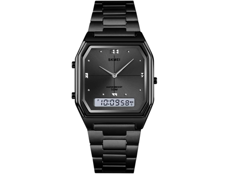 VEANXIN Reloj digital cuadrado de acero inoxidable LED resistente al agua relojes deportivos-Oro