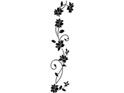 Pegatina decorativa negra para refrigerador de cocina, elegante estampado floral, PVC, 1 hoja, pegatinas para electrodomésticos, Gokoco