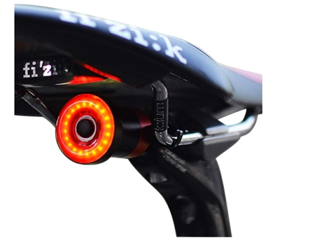 VEANXIN Interruptor de carga automática de luz trasera de bicicleta inteligente súper brillante (negro)