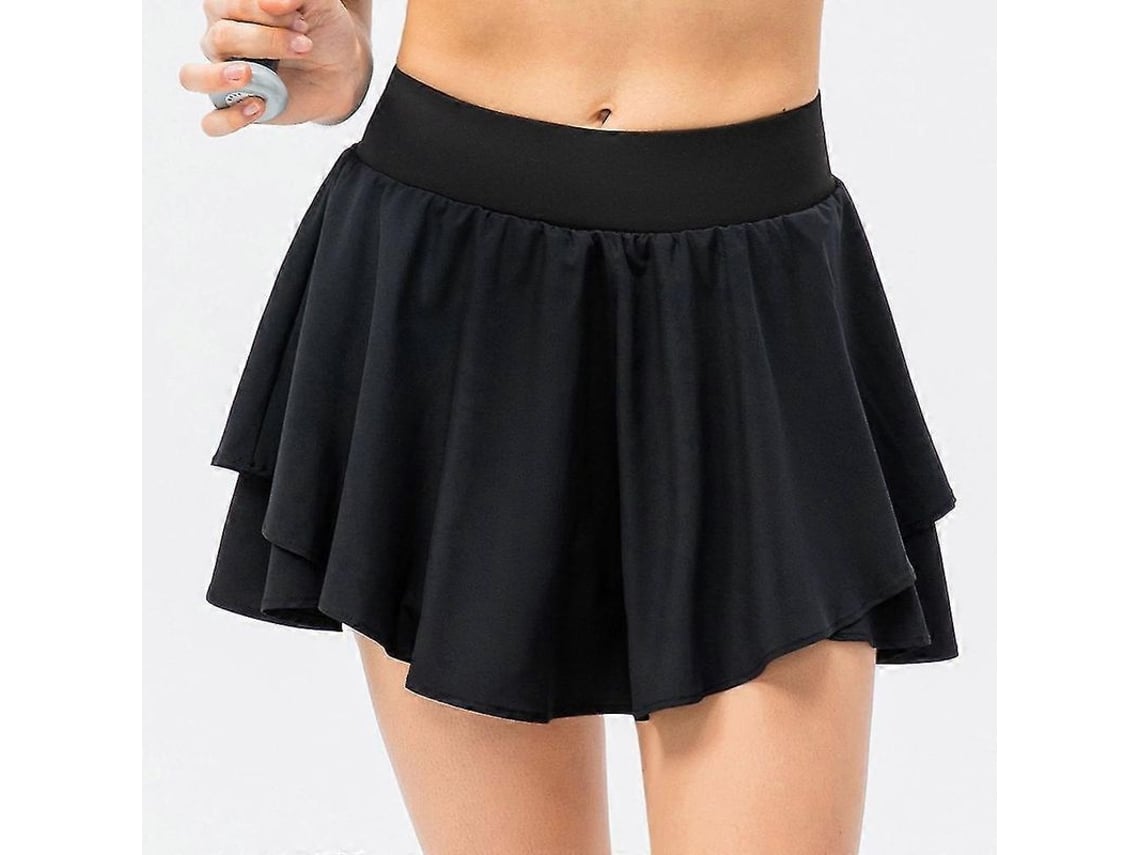 2026-falda Deportiva Larga Lulu Para Mujer Con Bolsillo, Falda Plisada De Tenis, Fitness Y Running, Talle Alto, Spandex
