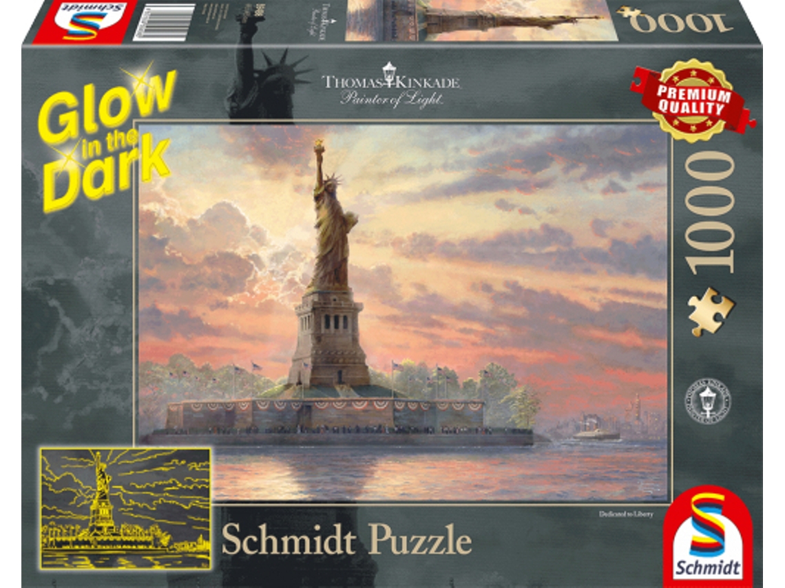 Puzzle SCHMIDT SPIELE Statue of Liberty in the twilight Rompecabezas de cubos 1000 pieza(s) Ciudad