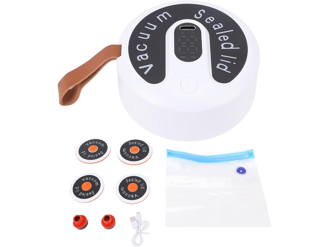 Kit De Sellado Al Vacío Eléctrico Para Tarros Mason - Portátil Y Reutilizable - Para Tarros De Boca
