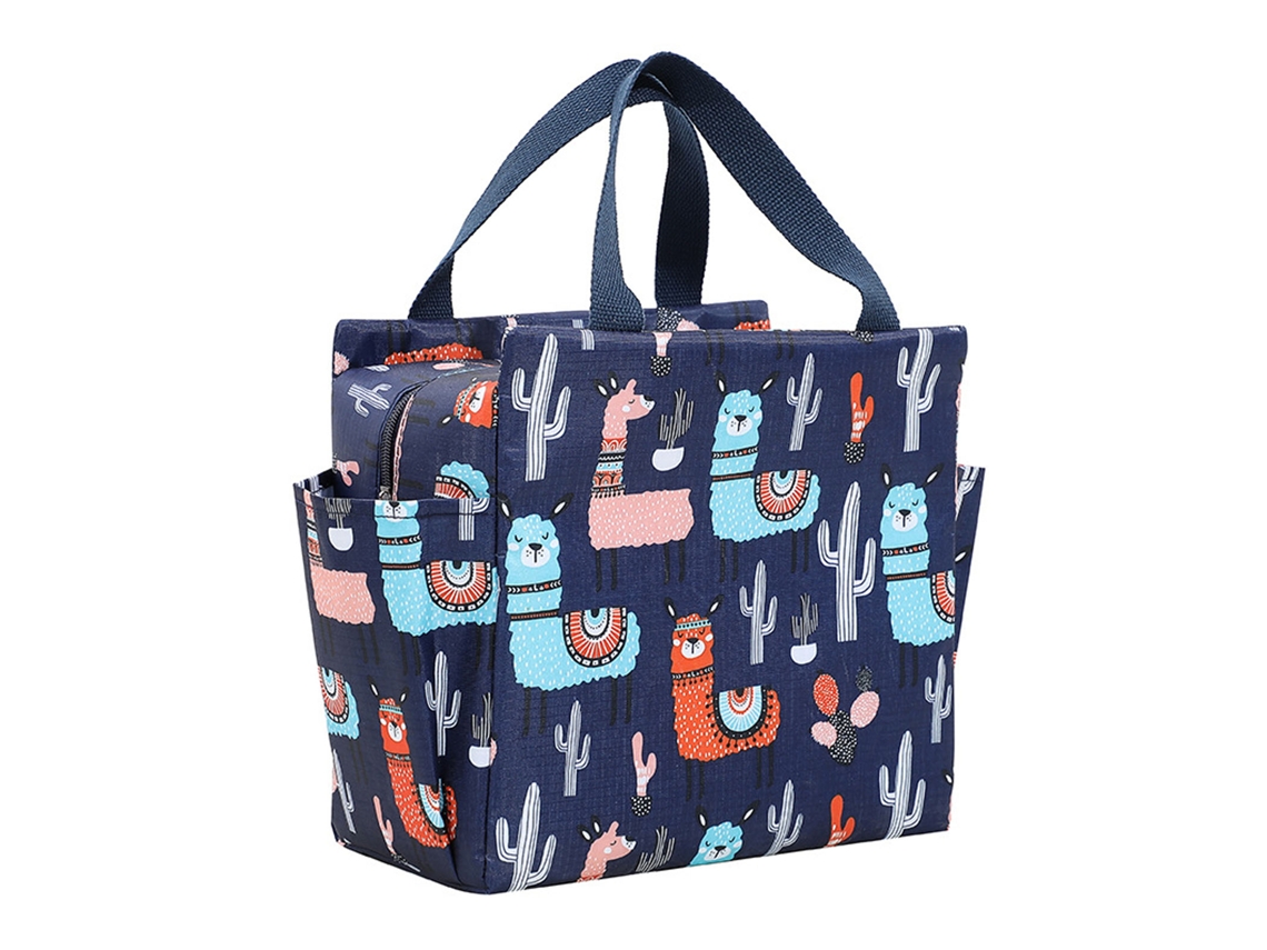Bolsa Térmica Reutilizable De Gran Capacidad Para El Almuerzo, Para Hombres Y Mujeres, Color Azul Oscuro De Alpaca.