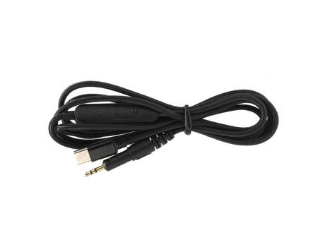 HURRISE Cable de auriculares tipo C Cable de repuesto para auriculares tipo C con control de volumen y parte de vídeo
