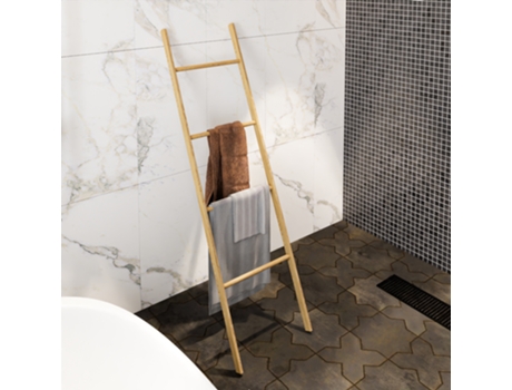 Escalera toallero Djurs con 4 barras pino 160 x 42 x 4 cm color natural [EN.CASA]