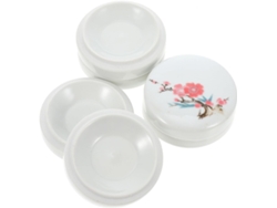 Bandeja De Cerámica Blanca Para Mezclar Pinturas, Ideal Para Pintar Y Practicar Caligrafía, Con Tapa.