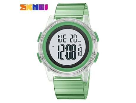 El-Lights Reloj Infantil Digital Resistente al Agua con Alarma Reloj de Pulsera para niños Verde translúcido VEANXIN