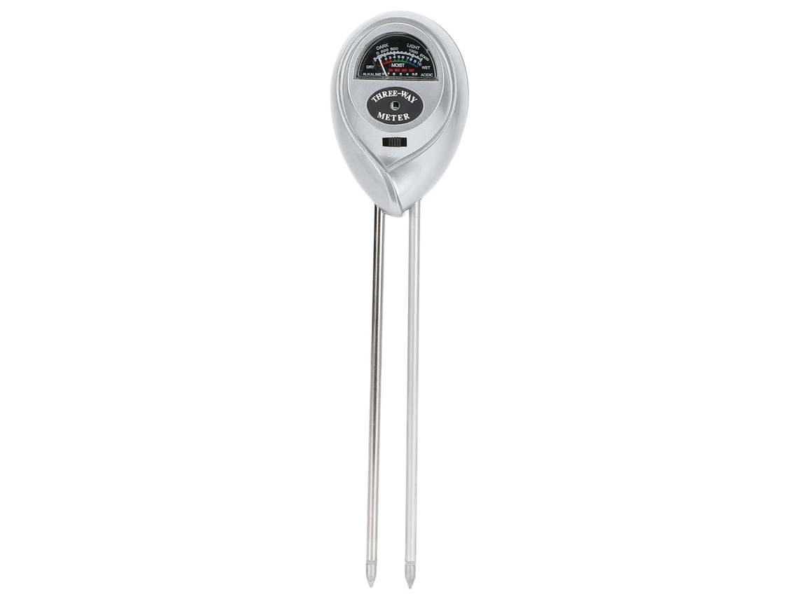 Medidor De Suelo 3 En 1: Humedad, Ph Y Luz Ambiental, Además De Detector De Plata Para Plantaciones Hortícolas.