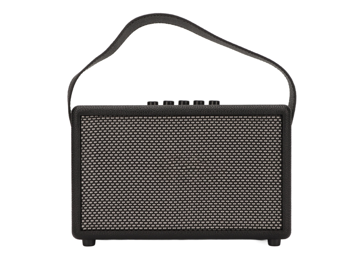 Altavoz Bluetooth (cuero vintage, graves potentes)