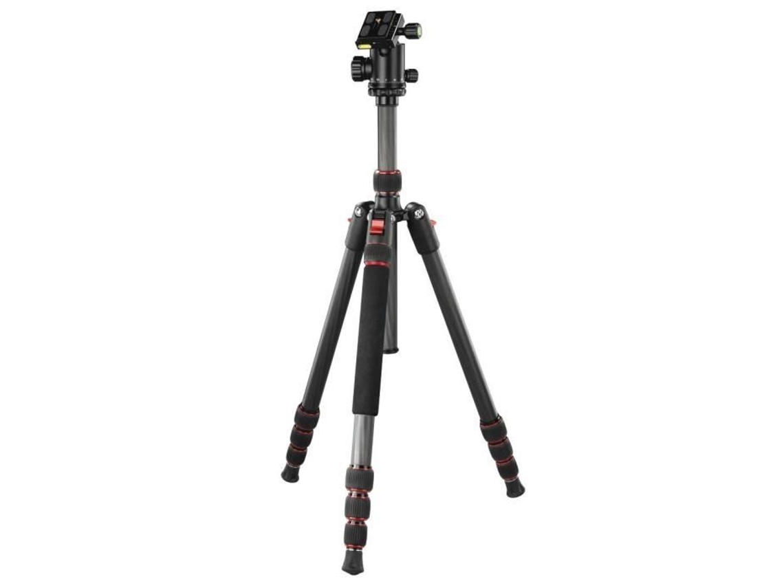 Trípode de bola Ramble Ii Duo Carbon 160 con soporte para smartphone HAMA