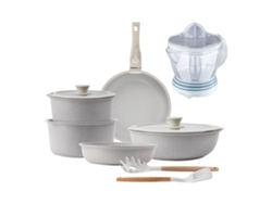 Batería De Cocina,ø18ø20ø26 Cm, De Aluminio Fundido Click&cook  San Ignacio (10 Piezas) Con Exprimidor