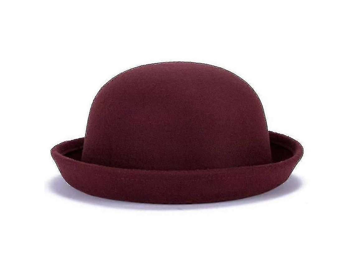 Sombrero Bombín Derby Moderno De Lana De Color Liso Para Mujer