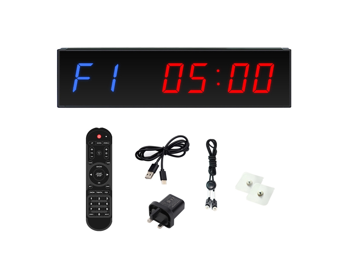Timer Led Digital Gimnasio Cuenta Regresiva Control Remoto Inalámbrico Para Ejercicio Y Fitness