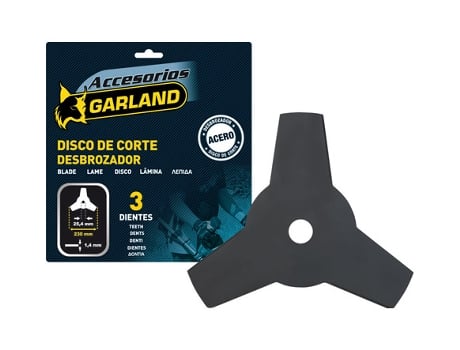 Disco Sierra GARLAND Desbrozadora 3 Dientes I 255Mm Eje 25 4 Mm