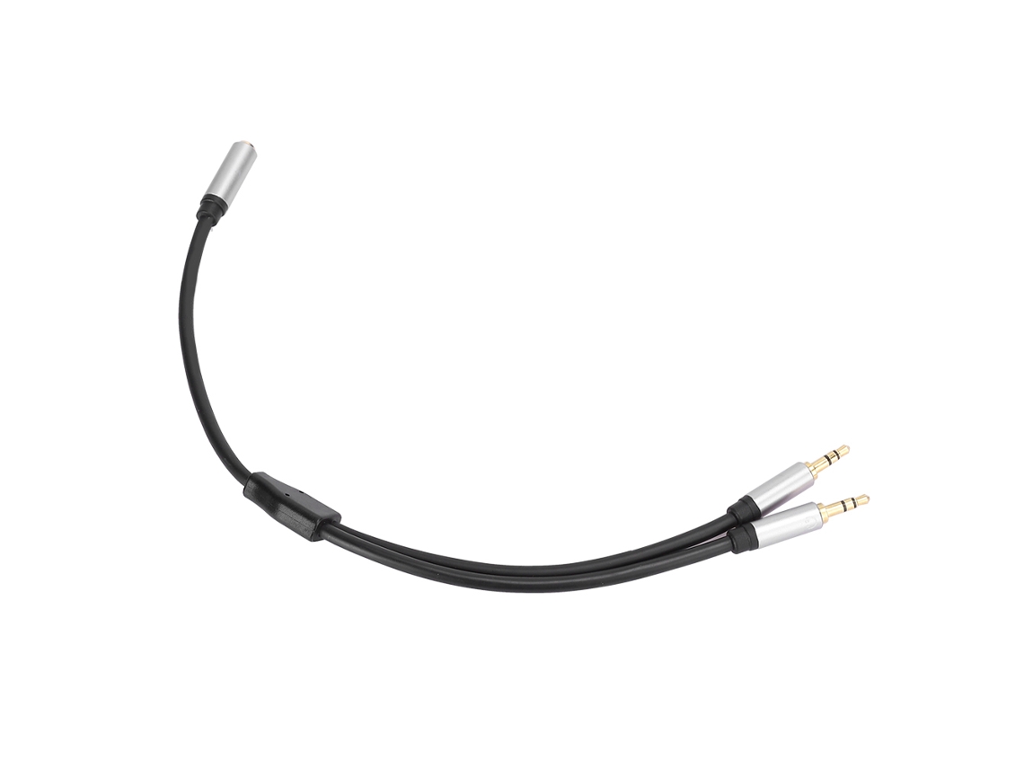 Cable auxiliar de 3,5 mm, hembra a dos machos, 0,3 m CHABERLU