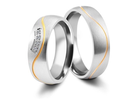 AKZENT Anillo de acero Inoxidable para hombre, San Valentín, compromiso, amistad– Tam.70 – 0108