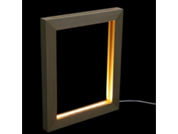 Marco Fotos Madera Iluminación Led Nocturna Integrada Portafotos Habitaciones Niños Niñas Regalo Simbólico Luz