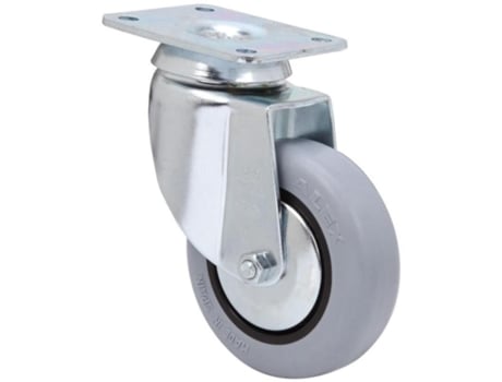 Rueda giratora placa 10bh60cp-pgia poliamix-goma gris eje liso ALEX
