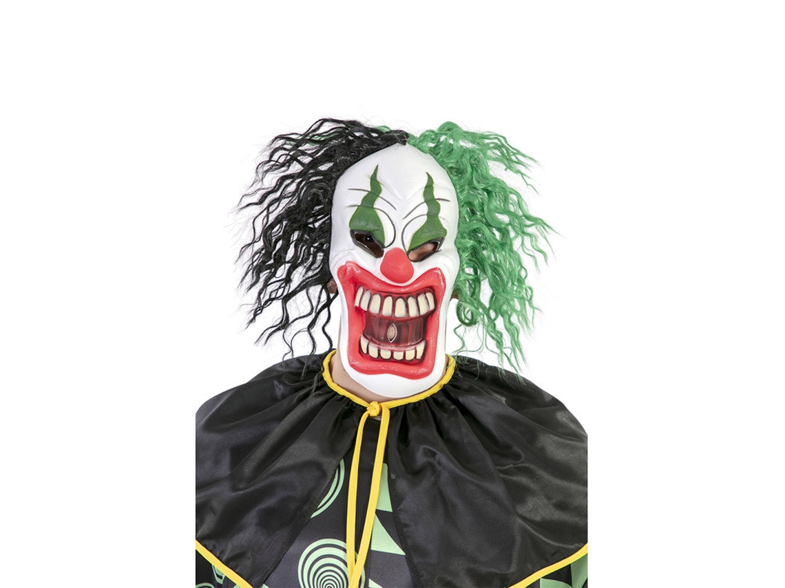Máscara EUROCARNAVALES Payaso loco con pelo