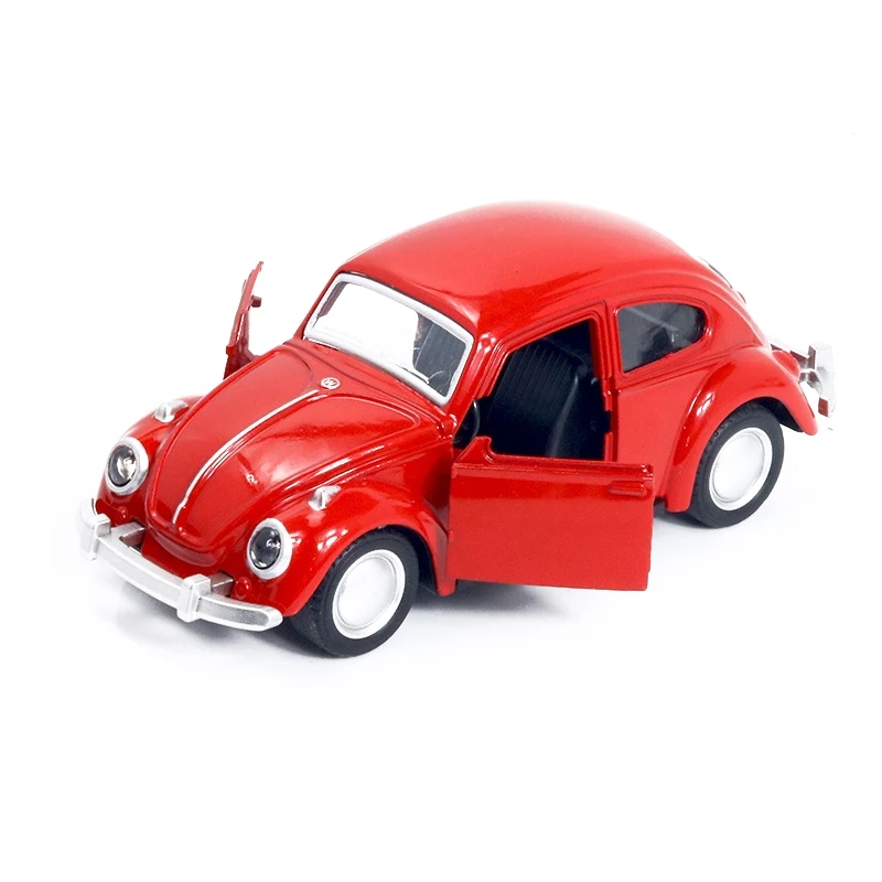 (rojo) Modelo De Coche Retro De Aleación Con Forma De Escarabajo