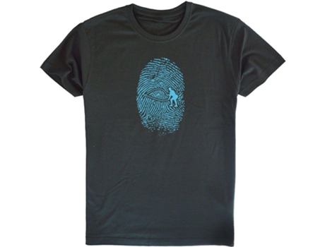 Camiseta de Hombre para Fitness KRUSKIS Crossfit Fingerprint Gris (M)