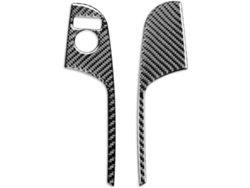 Pegatinas Para Coche, Pegatinas Decorativas Interiores De Fibra Carbono 2 Piezas El Panel Ajuste Del Espejo