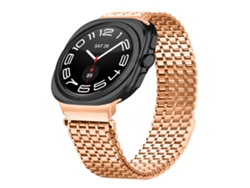 Pulsera para Samsung Galaxy Watch Ultra - Acero inoxidable con cierre magnético de nueve cuentas (47 mm)