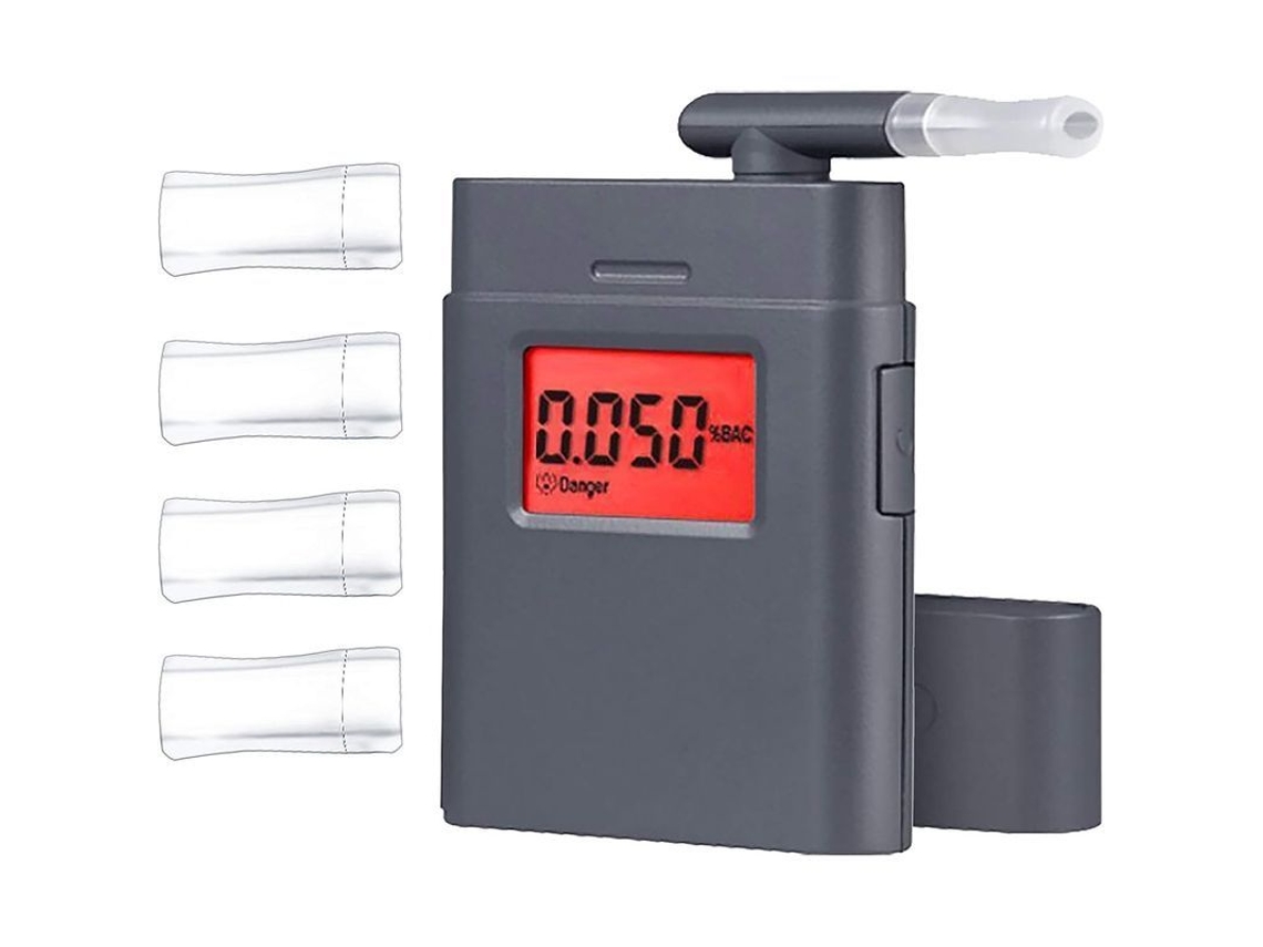 Analizador De Alcohol Digital Portátil Con 4 Boquillas, Retroiluminación Roja En Tiempo Real Y Alta Precisión.