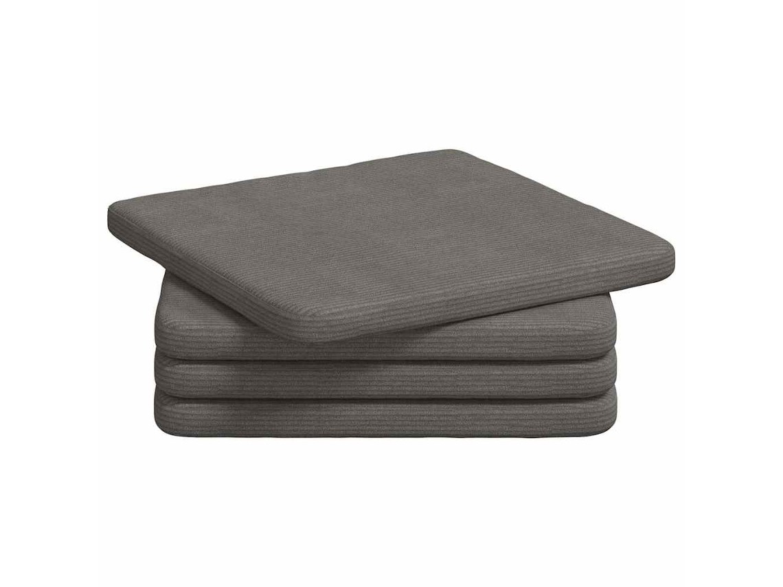 Cojines para asiento, 4 unidades, gris claro, 40 x 40 x 3 cm, HARLANV1